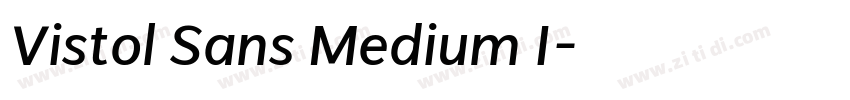 Vistol Sans Medium I字体转换